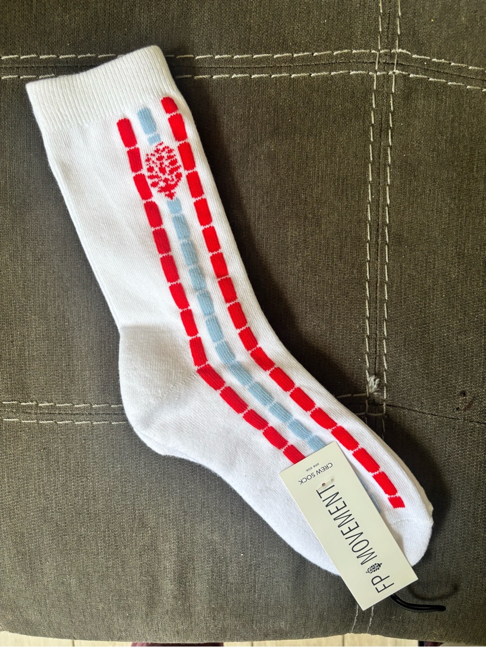 FP Movement Red & Blue Striped Socks NW